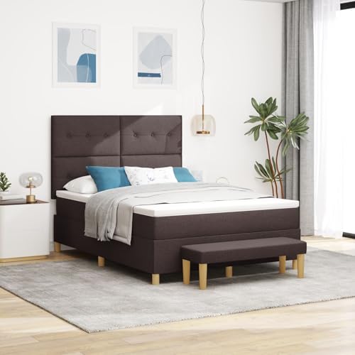 GCHDHAPB Boxspringbett mit Matratze & Bank dunkelbraun 140x200 cm Stoff GCHDHAPB Boxspringbett mit Matratze & Bank dunkelbraun 140x200 cm Stoff von GCHDHAPB