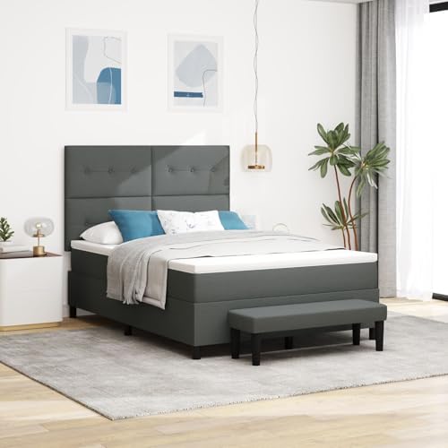 GCHDHAPB Boxspringbett mit Matratze & Bank dunkelgrau 140x190 cm Stoff GCHDHAPB Boxspringbett mit Matratze & Bank dunkelgrau 140x190 cm Stoff von GCHDHAPB