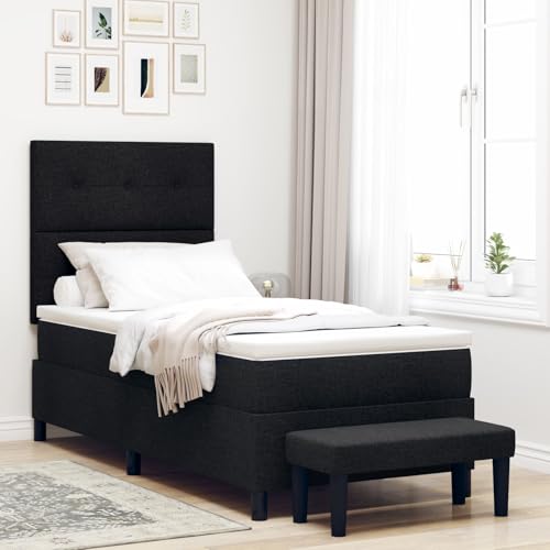 GCHDHAPB Boxspringbett mit Matratze & Bank schwarz 80x200 cm Stoff GCHDHAPB Boxspringbett mit Matratze & Bank schwarz 80x200 cm Stoff von GCHDHAPB