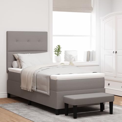 GCHDHAPB Boxspringbett mit Matratze & Bank taupe 90x190 cm Stoff GCHDHAPB Boxspringbett mit Matratze & Bank taupe 90x190 cm Stoff von GCHDHAPB