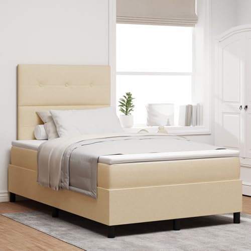 GCHDHAPB Boxspringbett mit Matratze & LED Creme 120x200 cm Stoff GCHDHAPB Boxspringbett mit Matratze & LED Creme 120x200 cm Stoff von GCHDHAPB