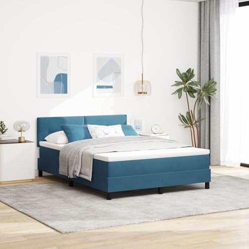 GCHDHAPB Boxspringbett mit Matratze & LED Dunkelblau 140x190 cm Samt GCHDHAPB Boxspringbett mit Matratze & LED Dunkelblau 140x190 cm Samt von GCHDHAPB