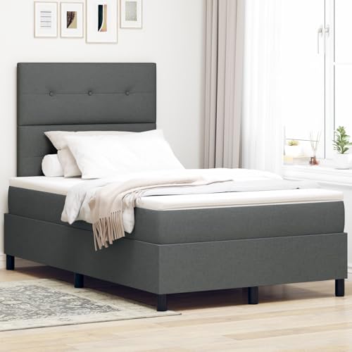 GCHDHAPB Boxspringbett mit Matratze & LED Dunkelgrau 120x200 cm Stoff GCHDHAPB Boxspringbett mit Matratze & LED Dunkelgrau 120x200 cm Stoff von GCHDHAPB