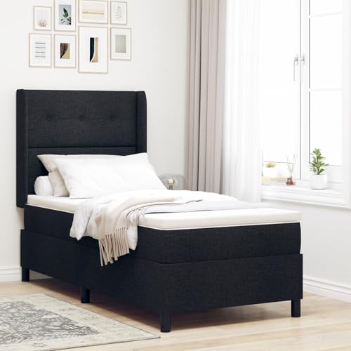 GCHDHAPB Boxspringbett mit Matratze & LED schwarz 90x200cm Stoff von GCHDHAPB