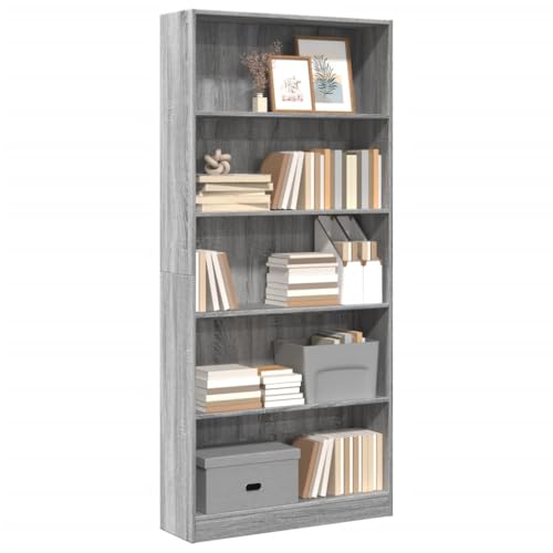 GCHDHAPB Bücherregal, Bücherregal & Standregale, Bücherregal, Grau Sonoma, 80 x 24 x 176 cm, Holzwerkstoff GCHDHAPB Bücherregal, Bücherregal & Standregale, Bücherregal, Grau Sonoma, 80 x 24 x 176 cm, Holzwerkstoff von GCHDHAPB