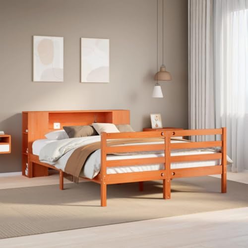 GCHDHAPB Bücherregal Bett ohne Matratze Wachs braun 120x190 cm klein doppelt Massivholz Kiefer GCHDHAPB Bücherregal Bett ohne Matratze Wachs braun 120x190 cm klein doppelt Massivholz Kiefer von GCHDHAPB
