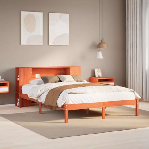 GCHDHAPB Bücherregal Bett ohne Matratze Wachs braun 120x190 cm klein doppelt Massivholz Kiefer GCHDHAPB Bücherregal Bett ohne Matratze Wachs braun 120x190 cm klein doppelt Massivholz Kiefer von GCHDHAPB