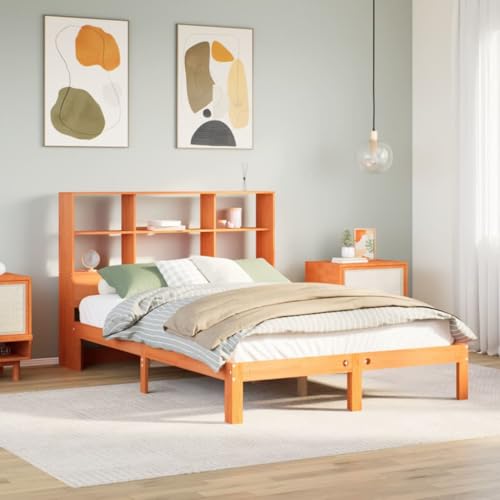 GCHDHAPB Bücherregal Bett ohne Matratze Wachs braun 120x190 cm klein doppelt Massivholz Kiefer GCHDHAPB Bücherregal Bett ohne Matratze Wachs braun 120x190 cm klein doppelt Massivholz Kiefer von GCHDHAPB