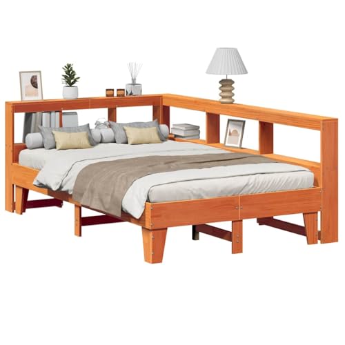 GCHDHAPB Bücherregal Bett ohne Matratze Wachs braun 120x190cm klein Doppel Massivholz Kiefer GCHDHAPB Bücherregal Bett ohne Matratze Wachs braun 120x190cm klein Doppel Massivholz Kiefer von GCHDHAPB
