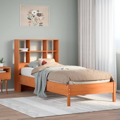 GCHDHAPB Bücherregal Bett ohne Matratze Wachs braun 75x190 cm klein einzeln Massivholz Kiefer GCHDHAPB Bücherregal Bett ohne Matratze Wachs braun 75x190 cm klein einzeln Massivholz Kiefer von GCHDHAPB