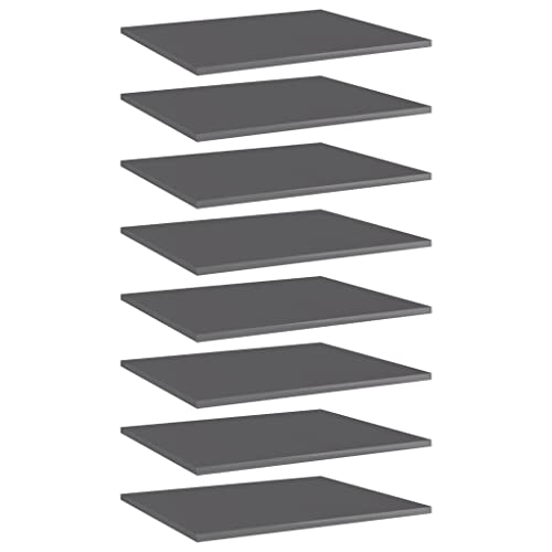GCHDHAPB Bücherregal Bretter 8 Stück Hochglanz Grau 60x50x1,5cm Holzwerkstoff GCHDHAPB Bücherregal Bretter 8 Stück Hochglanz Grau 60x50x1,5cm Holzwerkstoff von GCHDHAPB