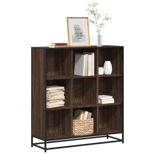 GCHDHAPB Bücherregal & Standregale, Bücherregal, Eichenbraun, 97,5 x 33 x 107,5 cm, Holz- und Metallwerkstoff GCHDHAPB Bücherregal & Standregale, Bücherregal, Eichenbraun, 97,5 x 33 x 107,5 cm, Holz- und Metallwerkstoff von GCHDHAPB
