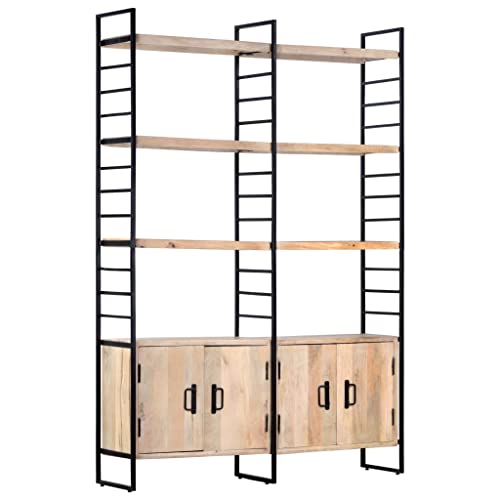 GCHDHAPB Bücherregal & Standregale, Bücherregal mit 4 Ebenen, 124 x 30 x 180 cm, massives Mangoholz GCHDHAPB Bücherregal & Standregale, Bücherregal mit 4 Ebenen, 124 x 30 x 180 cm, massives Mangoholz von GCHDHAPB