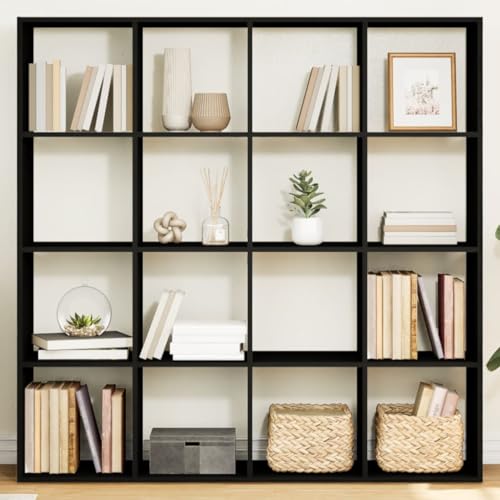 GCHDHAPB Bücherregal & Standregale, Bücherschrank, Schwarz, 137,5 x 29 x 137,5 cm, Holzwerkstoff GCHDHAPB Bücherregal & Standregale, Bücherschrank, Schwarz, 137,5 x 29 x 137,5 cm, Holzwerkstoff von GCHDHAPB