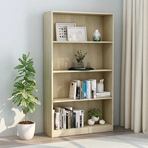 GCHDHAPB Bücherregal & Standregale, Bücherschrank mit 4 Ebenen, Sonoma-Eiche, 80 x 24 x 142 cm, Holzwerkstoff GCHDHAPB Bücherregal & Standregale, Bücherschrank mit 4 Ebenen, Sonoma-Eiche, 80 x 24 x 142 cm, Holzwerkstoff von GCHDHAPB