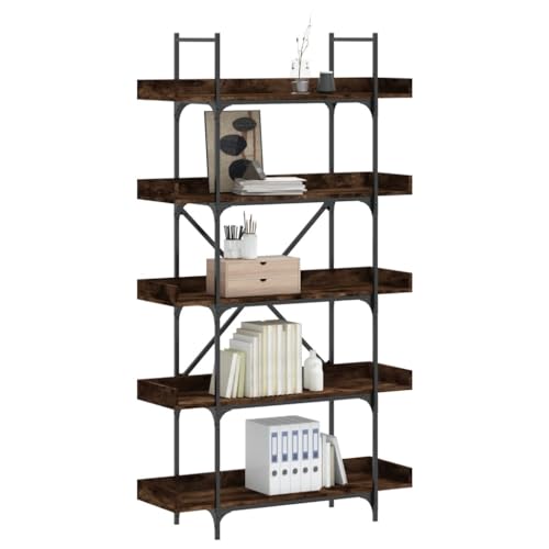 GCHDHAPB Bücherregale und Standregale, Bücherregal, 5-stöckig, geräucherte Eiche, 100 x 33 x 180,5 cm, Holzwerkstoff GCHDHAPB Bücherregale und Standregale, Bücherregal, 5-stöckig, geräucherte Eiche, 100 x 33 x 180,5 cm, Holzwerkstoff von GCHDHAPB
