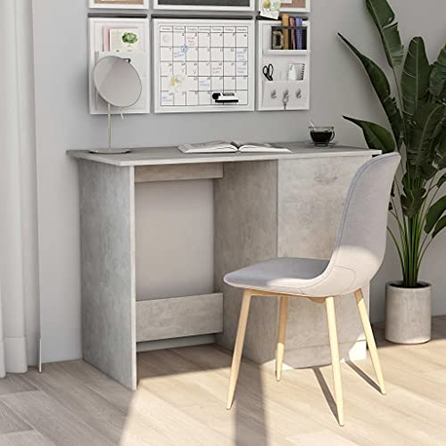 GCHDHAPB Büroschreibtisch-Schreibtisch, Betongrau, 100 x 50 x 76 cm, Holzwerkstoff von GCHDHAPB