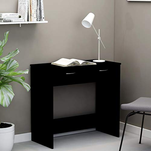 GCHDHAPB Büroschreibtisch-Schreibtisch, schwarz, 80 x 40 x 75 cm, Holzwerkstoff von GCHDHAPB