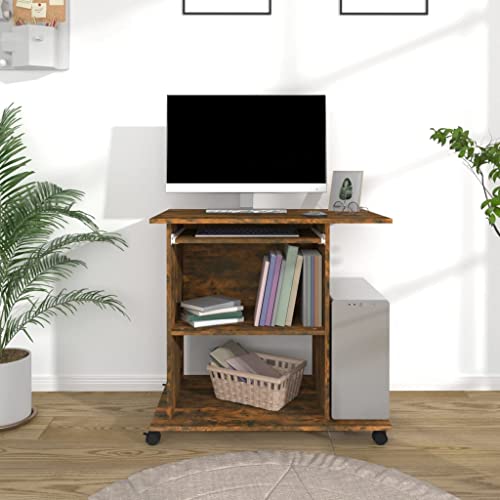 GCHDHAPB Büroschreibtische, Computer-Schreibtisch, Raucheiche, 80 x 50 x 75 cm, Holzwerkstoff von GCHDHAPB