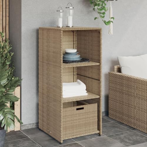 GCHDHAPB Dom-Outdoor Dom-Outdoor Aufbewahrungsboxen, Garten Aufbewahrungsbox, beige, 50 x 55 x 115 cm, Polyrattan GCHDHAPB Dom-Outdoor Dom-Outdoor Aufbewahrungsboxen, Garten Aufbewahrungsbox, beige, 50 x 55 x 115 cm, Polyrattan von GCHDHAPB