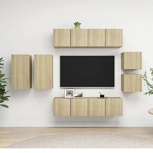 GCHDHAPB Entertainment Centers & TV-Ständer, 8-teiliges TV-Schrank-Set, Sonoma-Eiche, Holzwerkstoff GCHDHAPB Entertainment Centers & TV-Ständer, 8-teiliges TV-Schrank-Set, Sonoma-Eiche, Holzwerkstoff von GCHDHAPB