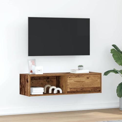 GCHDHAPB Entertainment Centers & TV Stands-TV Cabinet Old Wood 100x31x25.5 cm Holzwerkstoff von GCHDHAPB