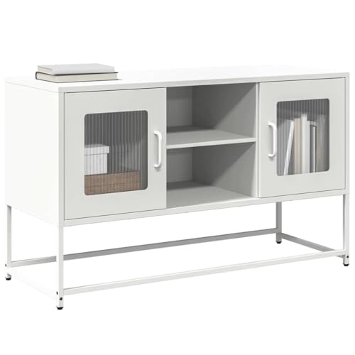 GCHDHAPB Entertainment Centers & TV Stands-TV Cabinet White 100.5x39x60.5 cm Steel von GCHDHAPB