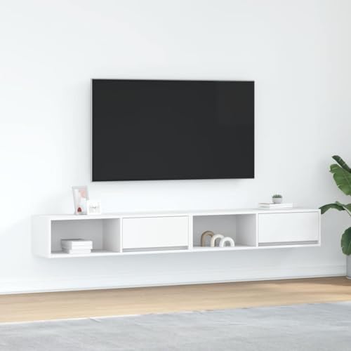 GCHDHAPB Entertainment Centers & TV Stands-TV Cabinets 2 pcs White 100x31x25.5 cm Engineered Wood von GCHDHAPB