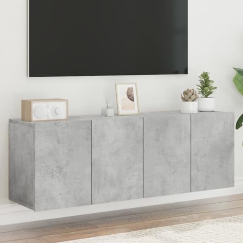 GCHDHAPB Entertainment Centers & TV Stands-TV Cabinets Wall Mounted 2 Pcs Concrete Grey 60x30x41cm von GCHDHAPB