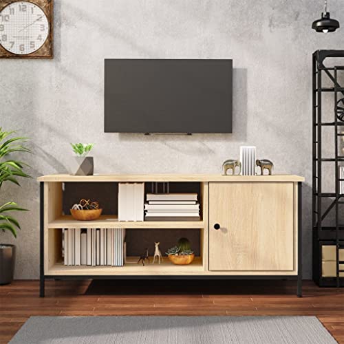 GCHDHAPB Entertainment Centers & TV Stands-TV Schrank Sonoma Eiche 100x40x45cm Holzwerkstoff von GCHDHAPB