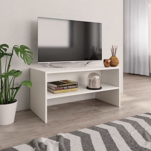 GCHDHAPB Entertainment Centers & TV Stands-TV Schrank Weiß 80x40x40 cm Holzwerkstoff von GCHDHAPB
