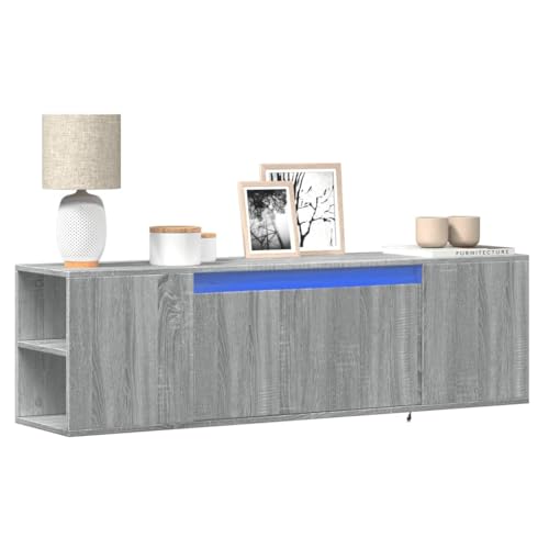 GCHDHAPB Entertainment Centers & TV Stands-TV Wandschrank mit LED-Leuchten Grau Sonoma 135x31x39,5 cm GCHDHAPB Entertainment Centers & TV Stands-TV Wandschrank mit LED-Leuchten Grau Sonoma 135x31x39,5 cm von GCHDHAPB