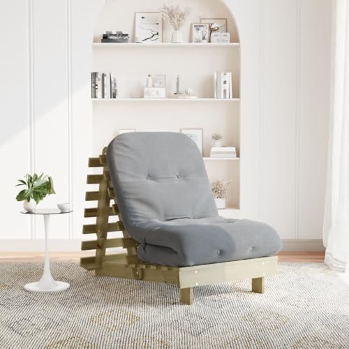 GCHDHAPB Futons-Futon Schlafsofa mit Matratze 70x206x11cm Imprägniertes Holz Kiefer von GCHDHAPB