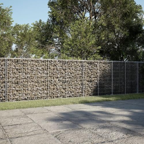 GCHDHAPB Gabionenkorb mit Abdeckung 550x100x100cm Verzinktes Eisen Haus & Garten Rasen & Garten Gartenarbeit Töpfe & Pflanzgefäße von GCHDHAPB