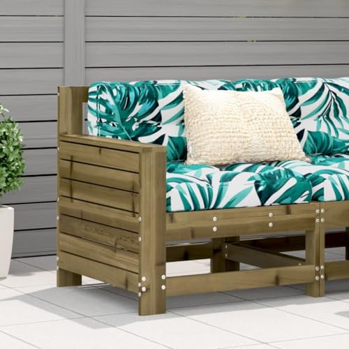 GCHDHAPB Garten Armlehne Sofa mit Kissen imprägniert Holz Kiefer von GCHDHAPB