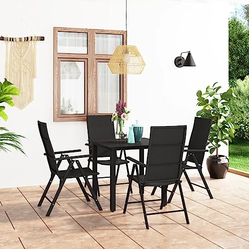 GCHDHAPB Gartenmöbel-Set, 5-teilig, Schwarz GCHDHAPB Gartenmöbel-Set, 5-teilig, Schwarz von GCHDHAPB