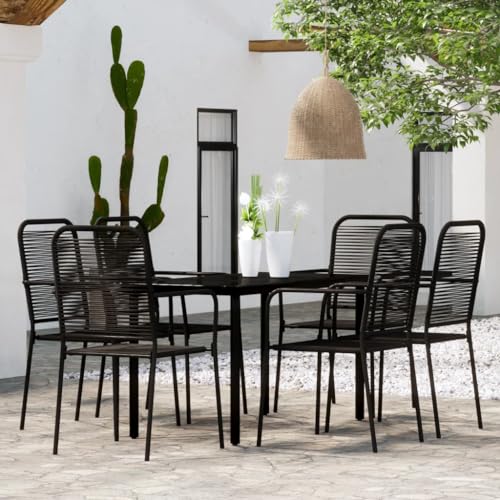 GCHDHAPB Gartenmöbel-Set, 7-teilig, Schwarz GCHDHAPB Gartenmöbel-Set, 7-teilig, Schwarz von GCHDHAPB