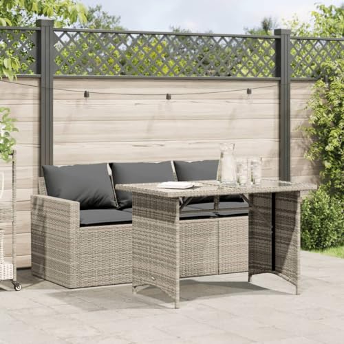 GCHDHAPB Gartenmöbel-Set für den Außenbereich, 2-teilig, mit Kissen, hellgrau, Polyrattan GCHDHAPB Gartenmöbel-Set für den Außenbereich, 2-teilig, mit Kissen, hellgrau, Polyrattan von GCHDHAPB