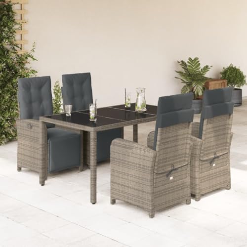 GCHDHAPB Gartenmöbel-Set für den Außenbereich, 5-teilig, mit Kissen, Polyrattan, Grau GCHDHAPB Gartenmöbel-Set für den Außenbereich, 5-teilig, mit Kissen, Polyrattan, Grau von GCHDHAPB