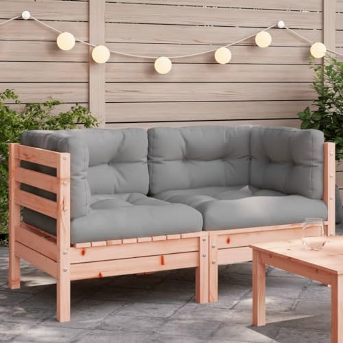 GCHDHAPB Gartensofa Ecksofa mit Kissen 2 Stück Massivholz Douglas von GCHDHAPB
