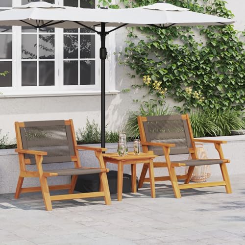 GCHDHAPB Gartenstühle 2 Stück grau 67x77x73cm Massivholz Akazie von GCHDHAPB