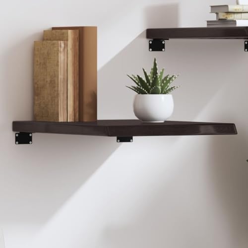 GCHDHAPB Hausregal, Wandregale und Einlegeböden, Wandregal dunkelbraun 40 x 50 x (2-4) cm, bearbeitete Eiche Massivholz von GCHDHAPB