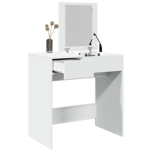 GCHDHAPB Heimschränke und Aufbewahrung, Waschtische, Schlafzimmer-Schminktische, Schminktisch mit Spiegel, weiß, 73 x 46,5 x 120 cm GCHDHAPB Heimschränke und Aufbewahrung, Waschtische, Schlafzimmer-Schminktische, Schminktisch mit Spiegel, weiß, 73 x 46,5 x 120 cm von GCHDHAPB