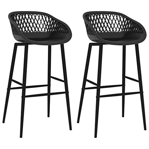 GCHDHAPB Heimstühle, Tisch und Barhocker, Barstühle, 2 Stück, schwarz von GCHDHAPB