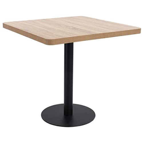 GCHDHAPB Heimtische, Küchen- und Esszimmertische, Bistrotisch, 80 x 80 cm, MDF, Hellbraun von GCHDHAPB