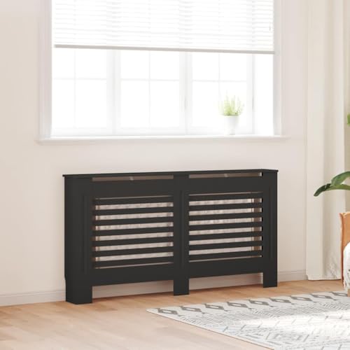 GCHDHAPB Heizkörperverkleidung Schwarz 152x19x81,5cm MDFHome & Garden Haushaltsgeräte Zubehör Heizung Heizkörper Zubehör von GCHDHAPB