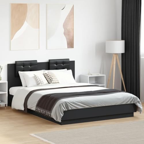 GCHDHAPB Home-Beds & Accessories,Beds & Bed Frames,Bed Frame without Mattress Black 150x200 cm King Size von GCHDHAPB