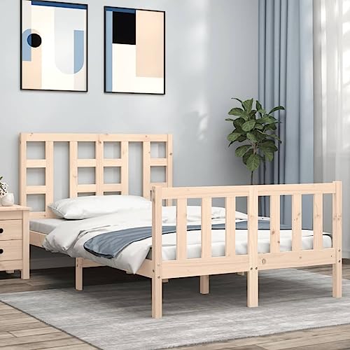GCHDHAPB Home-Beds & Accessories,Beds & Bed Frames,Bed Frame without Mattress Small Double Solid Wood Pine von GCHDHAPB