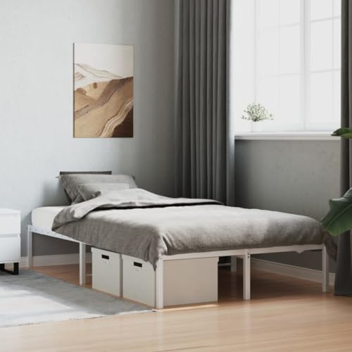 GCHDHAPB Home-Beds & Accessories,Beds & Bed Frames,Metal Bed Frame without Mattress White 120x200cm von GCHDHAPB