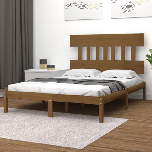 GCHDHAPB Home-Beds & Accessories,Betten & Bettrahmen,Bettgestell ohne Matratze Honigbraun 120x200 cm Massivholz GCHDHAPB Home-Beds & Accessories,Betten & Bettrahmen,Bettgestell ohne Matratze Honigbraun 120x200 cm Massivholz von GCHDHAPB